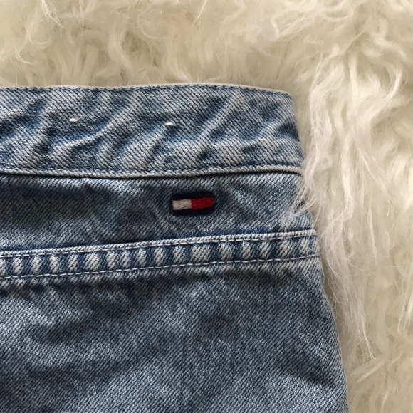 4/$25 VTG TOMMY HILFIGER LIGHT WASH DENIM SKIRT‎ - Picture 6 of 6